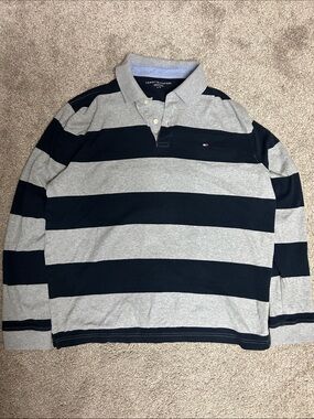 Vintage Tommy Hilfiger Striped Rugby Polo Y2K